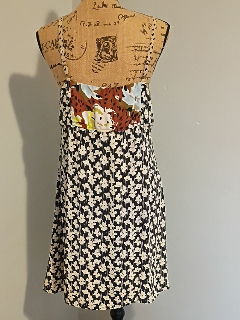 Cabi Patterned Two-Piece Dress Set in Black, White & Rust Floral - Picture 6 of 9